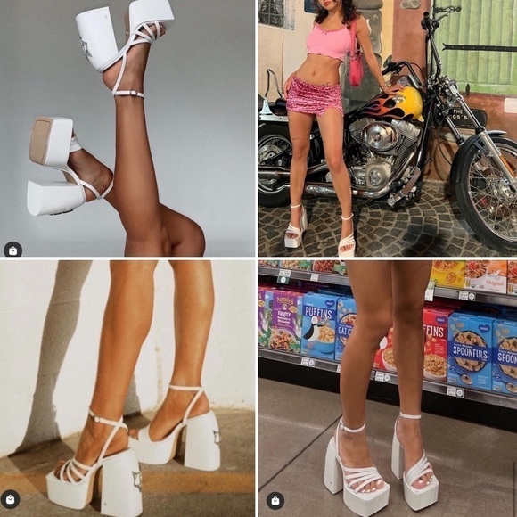 NEW! Naked Wolfe- Jennie Hot Pink Satin Platform Sandals With Heels Size 9 - Picture 12 of 15